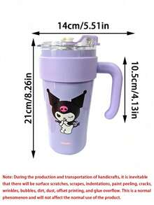 Sanrio 1 件    水瓶 304 不锈钢真空保温水杯夏季冬季饮水器旅行配件礼物（部分零件可能随机） - 彩色 - 查看 3