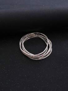 6 Stücke luxuriöses mehrlagiges Strass-Armband, bunter, glänzender, eleganter, minimalistischer Armband-Entwurf für Frauen, Modezubehör für den täglichen Gebrauch, Partys, Strand im Sommer