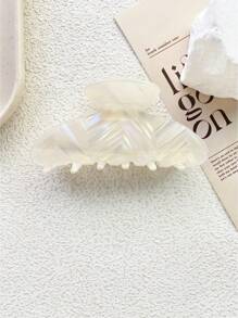 1pc Women's Colorful Half Round Hair Clips, Minimalist Fashionable Mermaid Style Acrylic Material New Multi-Color Half Round Hair Claw Clip, Suitable For Casual Outfits, Daily Commute, Half Updo Hair, Doesn't Damage Hair Fashion Hair Accessories