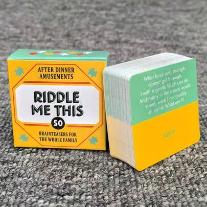 餐后娱乐 - 50 张卡片组 家庭桌面游戏 纸质材料 智力文字游戏 派对游戏卡 (迷你版 5*5cm)