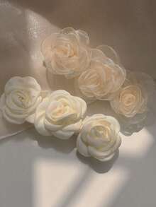 山茶花发夹，女性，夏季，刘海侧夹，后脑勺夹，头饰，春季发夹，网络流行新款发饰，校园风 - 彩色 - 查看 3