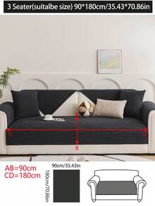 1 Vỏ gối sofa bốn mùa, đệm sofa Chenille chống trượt chống bắn nước hiện đại tối giản thời trang, chăn sofa, vỏ gối chống bụi, chống bẩn, có thể giặt được, thân thiện với thú cưng, thích hợp cho phòng ngủ, văn phòng, phòng khách, ghế sofa hình chữ L - màu đen - Xem 14
