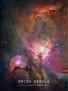 1 Pc Universe Space Poster Prints Veil Rosette Nebula Black Hole Galaxy Canvas Painting Modern Wall Art Pictures Bedroom Home Decor ,Wall Art With Frame