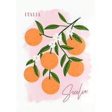 1PC Italy Fruit Market Poster Amalfi Coast Art Travel Aesthetic Prints Canvas Painting Wall Art Pictures Home Room Modern Decoration Optional Frame ,Wall Art With Frame - Multicolor - View 13