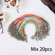 10/20/50 件混合颜色可调节蜡绳手链带扣适用于 DIY 手工手链脚链珠宝制作，非常适合串珠和手工制作，耐用的工艺材料，工艺配件（6.3 英寸，厚度 1.5 毫米） - Wax Rope Bracelet - 查看 12