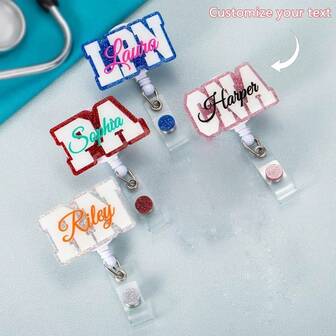 Custom Reel Badge Cute Name PA LAB LPN TECH MD RMA BSN EMT CNA LVN RN ID Badge Reels Nurse Colleague Staff Hospital Doctor,Durable,Colorful,Cute,Adorable,Funny,Kawaii,Y2K,Stylish,Unisex,Casual,Custom,Personalized,Unique,Customized,Ideal Gifts For Him,Ideal Gifts For Her,Her,Boyfriend,Girlfriend,Family,Friends