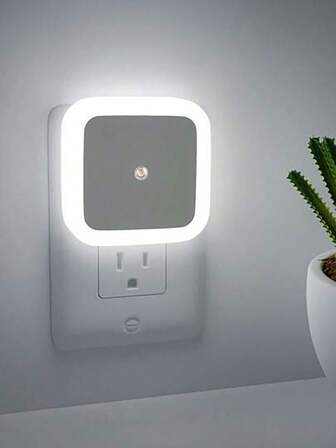 Rörelsesensor LED Smart Lampa Med Ljus-/Mörkeravkänning, Nattlampa För Vägg, Sovrum, Arbetsrum, Badrum, Sänglampa, Lämplig Som Julklapp