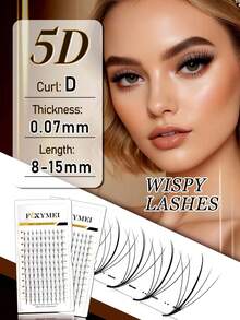 FOXYMEI 12 Reihen Wischige Vorbereitete Fächer Wimpern C/D Krümmung 5D 7D 9D Spike Wimpernverlängerung 8-15mm Hochwertige Wimpernbüschel Importierte Materialien Vorbereitete Volumen Fächer Wimpern Weich Leicht Natürlich Falsche Wimpern Wimpernbüschel, Einzelwimpern, Künstliche Wimpern