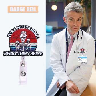 Intrekbare badgerol, grappige medisch assistent, student verpleegkunde, pediatrische CNA, RN, LPN, ICU, pediatrische gezondheidszorg, badge-accessoires