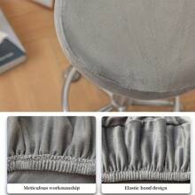 1 pieza Funda elástica para taburete redondo tipo ola de agua, Funda para taburete redondo, Tapa, Silla decorativa y protectora, Adecuada para taburetes redondos de bar, cafetería y cocina