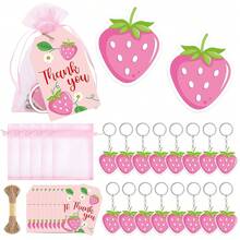 49 pezzi di portachiavi, etichette regalo e decorazioni per feste, contenente 16 portachiavi a forma di farfalla, 16 cartoncini a forma di farfalla, 16 sacchetti in organza e 10 m di corda per decorazioni per feste