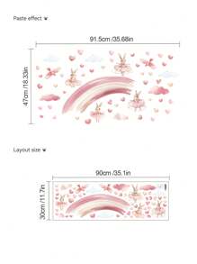 3pcs/2pcs/1PC Peach Tree Leaf Bird Wall Stickers, Pink Plum Blossom Branch Bird Wall Stickers, Cartoon Girl Back Plant Flower Butterfly Wall Stickers, Living Room Background Wall Home Decor Self-Adhesive Wall Stickers, Children's Room Decor Wall Sticker Mural, Self-Adhesive Wall Art Stickers Wall Decor