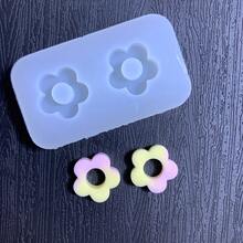 1pc Floral Resin Casting Mold, Silicone Resin Casting Mold For DIY Keychain, Photo Frame Decor, Silicone Mold For Phone Case, Bracelet, Bag Charm Making - Multicolor - View 1