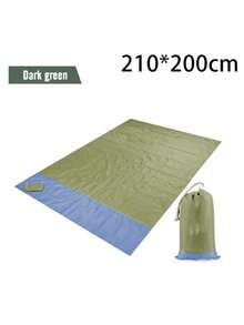 1pc Mini Pocket Picnic Blanket, Pocket Blanket 200 X 210 Cm/140x 200 Cm, Lightweight Waterproof Beach Mat, Sand-Free Foldable Floor Mat, For Outdoor Camping, Hiking, Parks, Gardens, Beaches