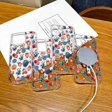 A Stylish Phone Case. Does Not Include Lanyard Or Stand. Strawberry Blueberry Fruit Print Pattern Premium Magnetic Phone Case. Compatible With 16e/16/15/14/13/12/11/ProMax/Pro/Plus/XSMax/XS/X, And Galaxy S22/S23/S24/S25/Plus/FE/Ultra. Fashionable Women's Summer Unique Transparent Cases. Shockproof, Drop-Proof, Ultra-Thin Design Acrylic+TPU Hard Back. Non-Yellowing Clear Protective Cover For Men, Women, And Girls. Protective Cases For [Unclear - Possibly "Pr" Or "Pr"]. - 清除 4 - 查看 6