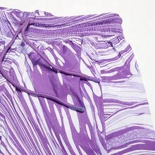 Adidas 女士直筒运动短裤 HG6883，夏季 - 紫色 - 查看 2