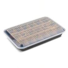 7"X11" Nonstick Brownie Pan 3-Piece Set With Pre-Cut Divider And Lid - Black - Multicolor - View 7