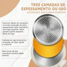 Juego de 3 Sartenes con Recubrimiento Antiadherente, Sartén Antiadherentes de Granito Blanco, Libre de PFOS y PFOA, Apto para todas las estufas (20 cm y 24 cm y 28 cm) - 3 - Ver 3