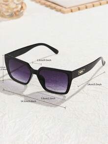 1 件男士塑料方形小框个性化时尚复古眼镜，适合休闲、驾驶、沙滩装，百搭 - 彩色 - 查看 2