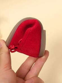 1 paire de ballerines souples et antidérapantes pour filles avec décoration en nœud, style mignon de princesse, convient pour les étudiants/l'école, le printemps/l'été - Rouge - Voir 6