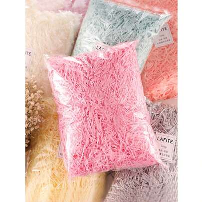 10/50/100克拉菲草礼盒填充物，适用于圣诞节、情人节和婚礼礼物；轻便的礼盒填充物；生日礼物包装材料；DIY手工彩色碎纸；派对装饰；送礼的最佳选择。