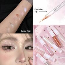 6Pcs Liquid Glitter Eyeshadow Eyeliner, Korean Makeup, Bling Under Eye Shadow, Shimmer Eye Make Up Valentine's Gift Set,Long Lasting,Quick Drying & Pigmented Loose Glitter Glue For Crystals Makeup - Liquid Glitter Shining Colors - View 9
