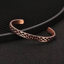 1pc Pure Copper Jewelry Set Adjustable Bracelet Hammered Finish Health Energy Arthritis