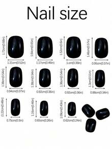 576片美甲贴纸套装，24种颜色，亮面亚克力假指甲，全覆盖，方形，混合色和纯色图案，短款，送给女性和女孩的完美礼物，美甲配件，美甲用品 - 彩色 - 查看 5