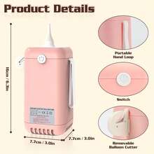 Electric Air Pump For Balloons Portable Balloon Inflators Blower Machine For Birthday Party Balloon Decorations For Long Animal Twisty Curly Balloon, Foil Balloons, Sports Ball - 查看 2