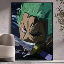 1 Pc Roronoa Zoro One Piece Poster Print Wall Painting Living Room Home Decor, Unframed