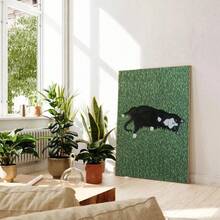1pc Fun And Cute Couple Cat Poster Canvas Painting Modern Home Living Room Bedroom Study Room Home Decoration Wall Art Gift Optional Frame ,Wall Art With Frame - Multicolor - View 42