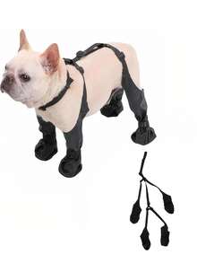 1 件防水狗靴，防尘防滑宠物鞋，带可调节绑带的狗雨靴 - 适合小型到大型犬种的户外狗鞋