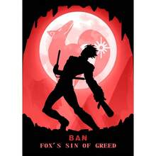 1 件日本动漫七宗罪可爱帆布画海报儿童房间客厅复古抽象艺术家居墙壁装饰图片礼物可选框架