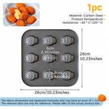 1pc 9-Cavity Fish-Shaped Nonstick Baking Pan, Mini Cake/Muffin/Madeleine Bakeware Cooking Tool