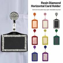 1 件彩色水钻 ABS 塑料伸缩简易挂钩、证件夹、皮带夹、水晶徽章挂绳、渔网项链、新手机挂绳学校用品、返校 - 彩色 - 查看 12