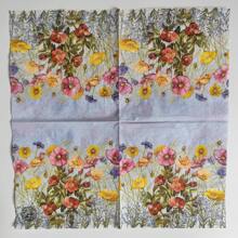 20 Stücke Frühling Sommer Bienen Honig Blumen Servietten, Einweg Papier Grün Blätter Blumen Handtücher für Badezimmer, Gäste-WC, Bridal-Shower, Hochzeitstag, Cocktail, Geburtstagsfeier, Zuhause, Küche, Essen, Camping, Backen & Tischdekoration, für Weihnachten, Valentinstag, Feier, Blumen- und Gras-Muster Servietten, Luxus Restaurant Blumen Pappbecher Decoupage Papier