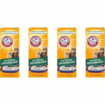 ARM & Hammer Cat Litter Deodorizer With Baking Soda Super Size Pack-30 Oz Pack Of 4