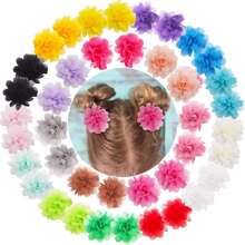 20pcs Chiffon Hair Bow Clip Flower Mini Hairpin Fine Hair Everyday Hair Accessories For Girls (Ten Colors) Claw Clips Hair Claws Hair Barrettes
