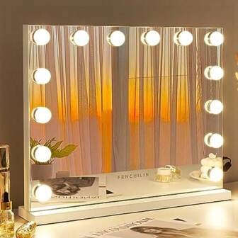 1 pezzo Luce per specchio da trucco, luce specchio da trucco a 3 tonalità di colore (specchio non incluso), luminosità regolabile, luce da bagno, luce riempitiva per trucco regolabile in lunghezza, alimentata da USB 5V, per specchio in camera da letto