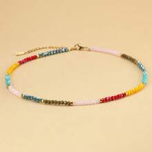 1 件男女通用夏季海滩贝壳珠项链，酷炫冲浪风格珠宝 - 彩色 - 查看 9