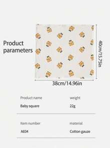 3pcs/Set Newborn Baby Cotton Gauze Handkerchief, Soft Baby Face Towel & Washcloth