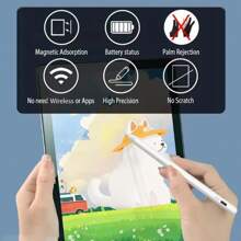 Universal Quick Response Stylus, Suitable For Touch Screens Of Tablets And Mobile Phones, With Anti-Hand Touch And Tilt Functions - Rechargeable, Powered By USB, Suitable For Precise Writing And Drawing On IPad, As Well As Digital Drawing. Fashionable Stylus Design. Stylus