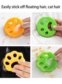 3PCS Cat Claw Shaped Sticker, Washing Machine Hair Suction, Sticky Hair Cleaning Supplies, Suitable For Sofa, Bed, Floor, Washing Machine Scene, Remove Cat Hair, Debris Items, Cleaning Supplies, Sticker, Individually Packaged, Compact And Portable, Easy To Carry, Travel Accessories, Home Furnishings, Car Accessories