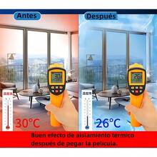 TOPTHEROAD 90X600CM Pelicula Privacidad Ventanas, Pelicula Privacidad Ventanas Película de Vidrio,Adherente Estático, Vinil para Ventana Protección para Hogar Cocina Oficina(Plateado) - Negro - Ver 11