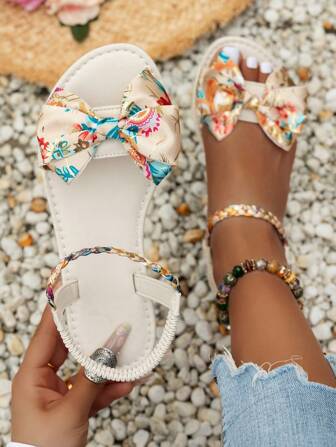 Women Fashion Bowknot Elegant Casual Home/Beach Sandals
