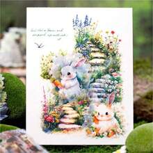 60 张/包自然路径系列 PET 贴纸，森林楼梯主题，学生子弹日记剪贴簿基础材料 6 种款式，涂鸦贴纸，学校用品，返校 - 彩色 - 查看 8