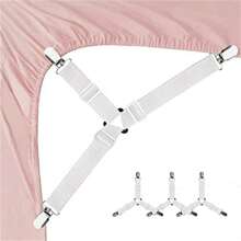 4/8 pièces de sangles élastiques réglables avec attaches - support de drap-housse, utilisé pour sécuriser la literie, très adapté pour le lit, le matelas, le canapé, la nappe, pince d'ajustement universelle