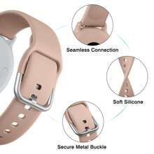 20mm Silicone Band Compatible With Garmin Vivoactive 6/Vivoactive 5/ Vivoactive 3 Watch Bands/Venu/Venu 2 Plus/Venu Sq/Galaxy Watch 7 6 5 4 40mm 44mm/Watch 4/6 Classic 42mm 46mm 43mm 47mm For Women Men, Soft Sport Replacement Strap For Forerunner 645/245/Galaxy Watch 5 Pro 45mm/Active 2 Watch/Watch 3 41mm