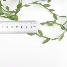 1pc Artificial Fabric Green Leaf Ribbon For Wedding Party Celebration, DIY Wreath Decorative Ribbon, Handmade Decoration Material, Artificial Green Vine Ribbon For Weaving Wreath, Fabric Willow Leaf DIY Wreath Supplies, Green Vine Decor,Fake Plants - Multicolor - View 11