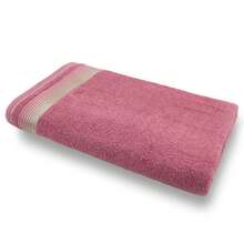 Luxury Bath Towel Set Giant 4 Pieces 100% Cotton Berlin - 鉤針粉紅色和灰色 - 查看 3